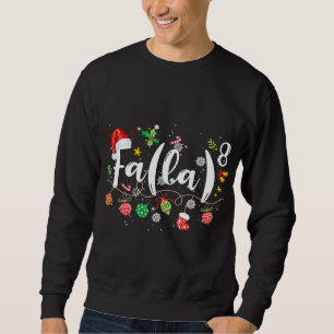 Math Fa La 8 Santa Christmas Pyjamas Teacher Stude Sweatshirt