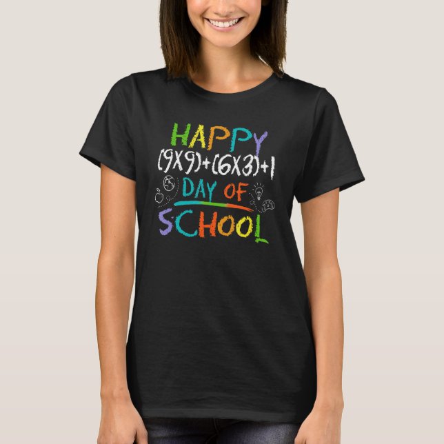 Math Formula 100 Days Of School 100th Day  Cute T-Shirt (Front)