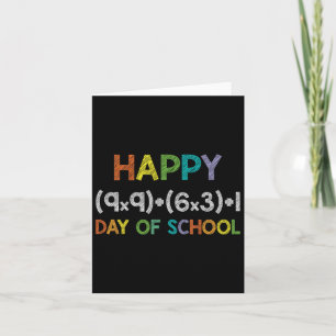 Math Formula 100 Days Of School 100th Day Fun Cute Card