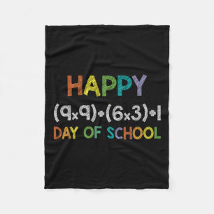 Math Formula 100 Days Of School 100th Day Fun Cute Fleece Blanket