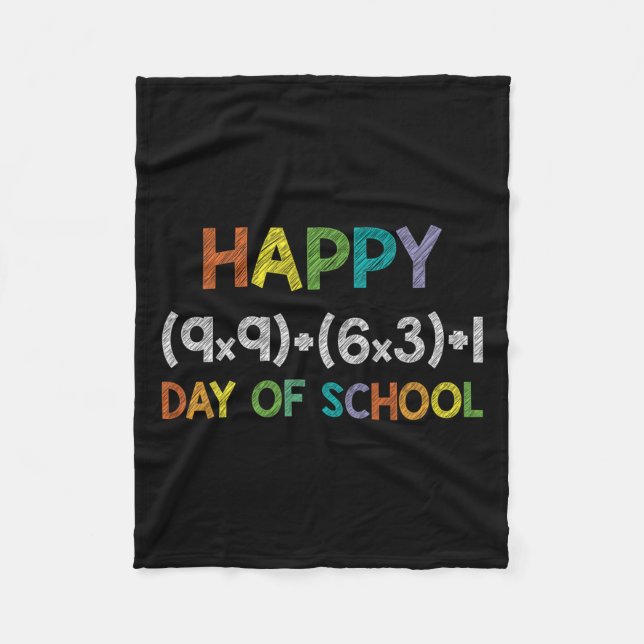 Math Formula 100 Days Of School 100th Day Fun Cute Fleece Blanket (Front)