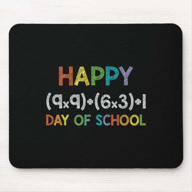 Math Formula 100 Days Of School 100th Day Fun Cute Mouse Pad (Front)