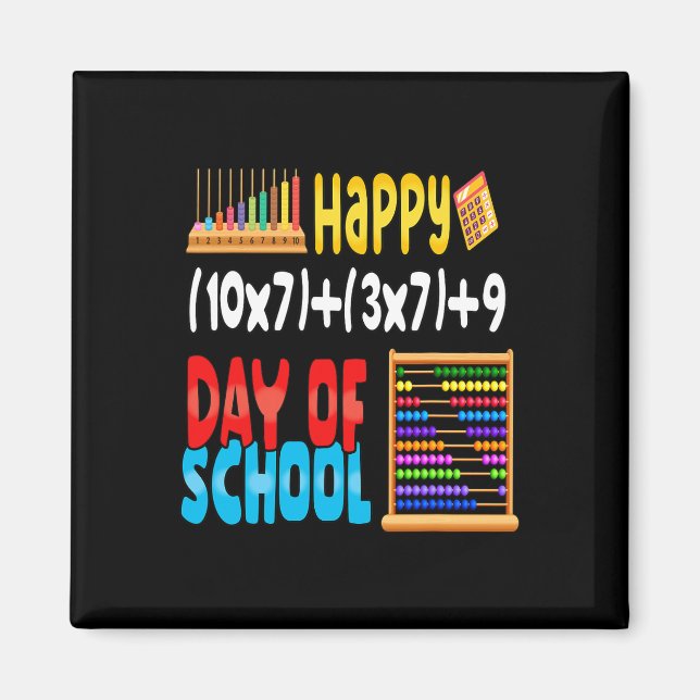 Math Formula 100 Days Of School For Teacher Studen Magnet (Front)