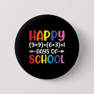 Math Formula 100 Days Of School Fun Math Teacher 1 2 Inch Round Button