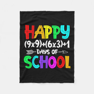 Math Formula 100 Days Of School Fun Math Teacher 1 Fleece Blanket