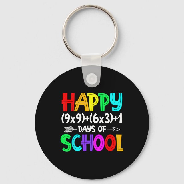Math Formula 100 Days Of School Fun Math Teacher 1 Keychain (Front)