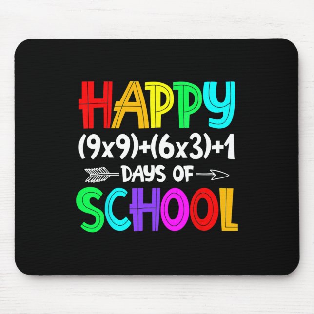 Math Formula 100 Days Of School Fun Math Teacher 1 Mouse Pad (Front)