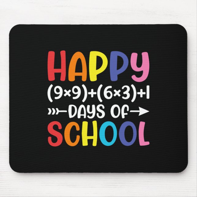 Math Formula 100 Days Of School Fun Math Teacher 1 Mouse Pad (Front)