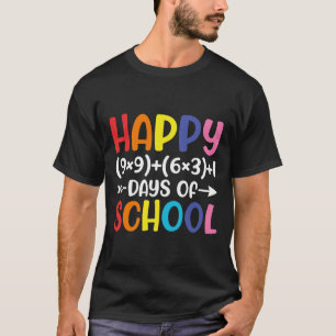 Math Formula 100 Days Of School Fun Math Teacher 1 T-Shirt