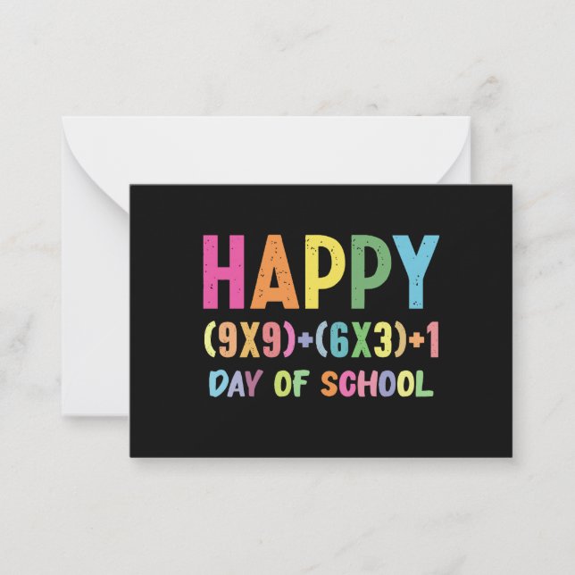 Math Formula 100 Days Of School Funny Math Teacher Card (Front)
