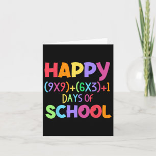 Math Formula 100 Days Of School Funny Math Teacher Card