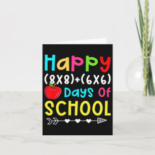 Math Formula 100 Days Of School Funny Math Teacher Card