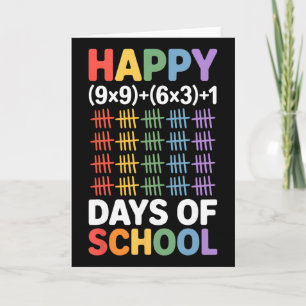 Math Formula 100 Days Of School Funny Math Teacher Card