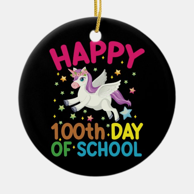 Math Formula 100 Days Of School Funny Math Teacher Ceramic Ornament (Front)