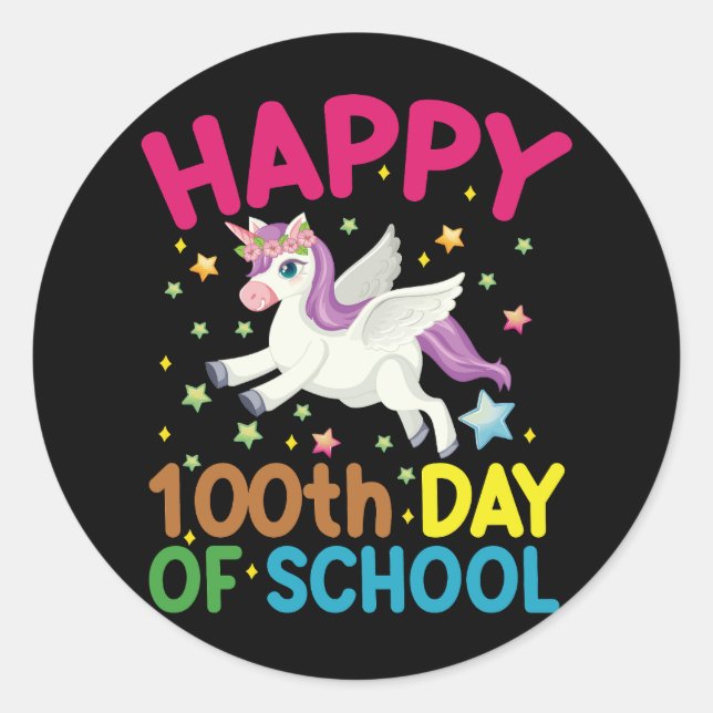 Math Formula 100 Days Of School Funny Math Teacher Classic Round Sticker (Front)