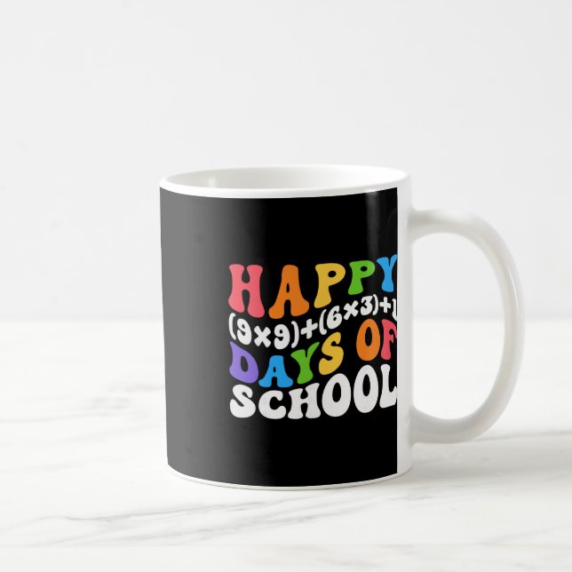 Math Formula 100 Days Of School Funny Math Teacher Coffee Mug (Right)