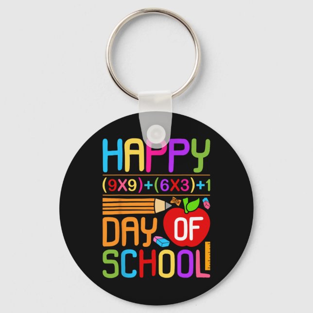 Math Formula 100 Days Of School Funny Math Teacher Keychain (Front)