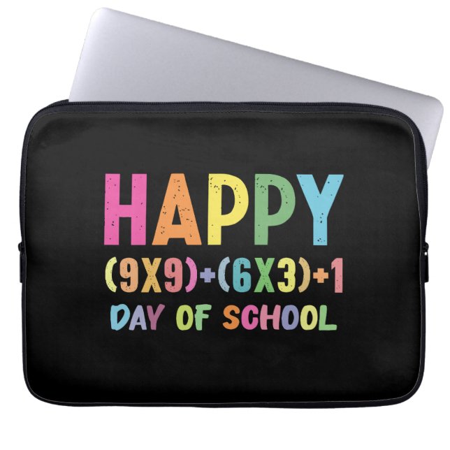 Math Formula 100 Days Of School Funny Math Teacher Laptop Sleeve (Front)