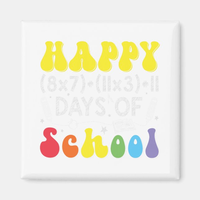 Math Formula 100 Days Of School Funny Math Teacher Magnet (Front)