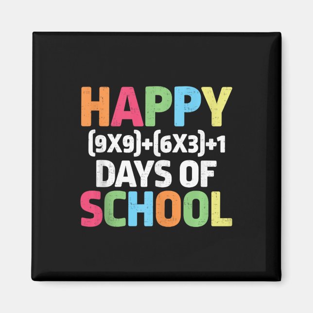 Math Formula 100 Days Of School Funny Math Teacher Magnet (Front)