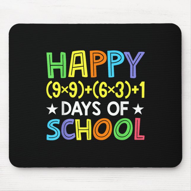 Math Formula 100 Days Of School Funny Math Teacher Mouse Pad (Front)