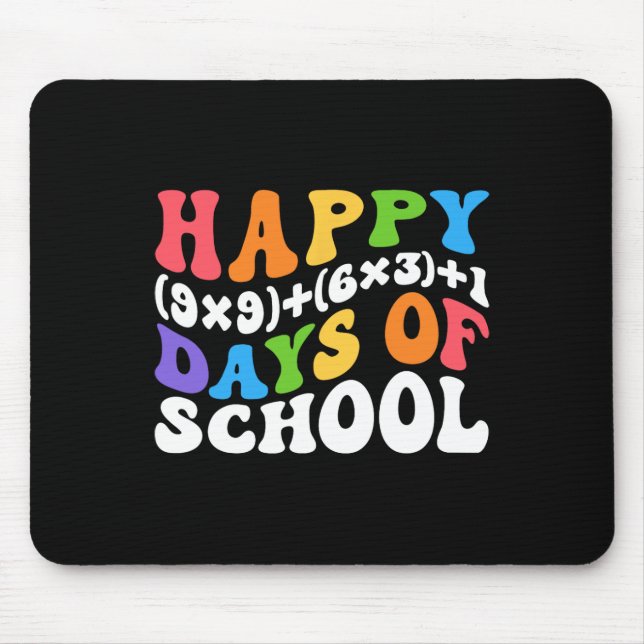 Math Formula 100 Days Of School Funny Math Teacher Mouse Pad (Front)