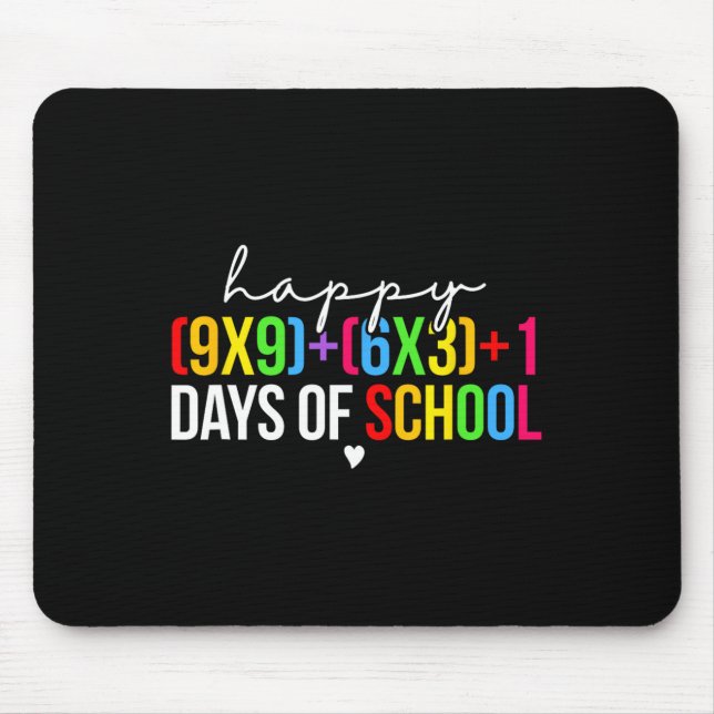 Math Formula 100 Days Of School Funny Math Teacher Mouse Pad (Front)