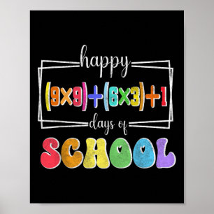 Math Formula 100 Days Of School Funny Math Teacher Poster