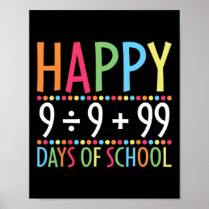 Math Formula 100 Days Of School Funny Math Teacher Poster