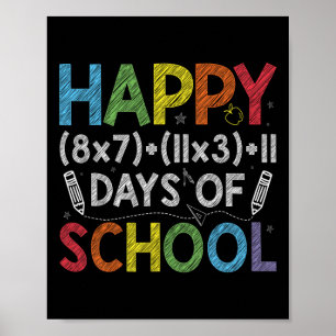 Math Formula 100 Days Of School Funny Math Teacher Poster