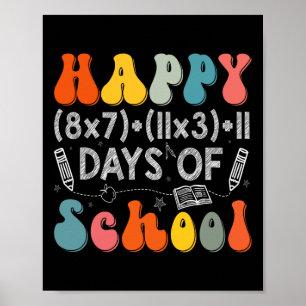 Math Formula 100 Days Of School Funny Math Teacher Poster