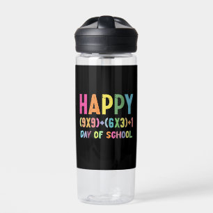 Math Formula 100 Days Of School Funny Math Teacher Water Bottle