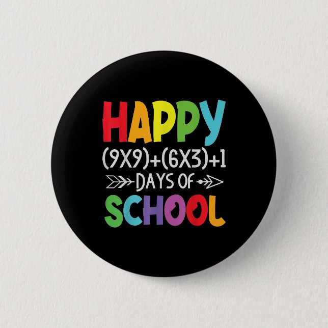 Math Formula 100 Days Of School Gifts Math Teacher 2 Inch Round Button (Front)