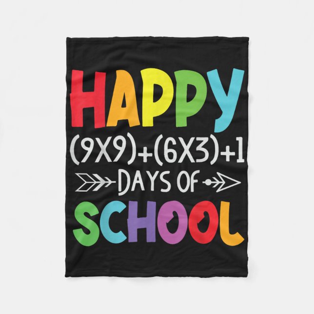 Math Formula 100 Days Of School Gifts Math Teacher Fleece Blanket (Front)