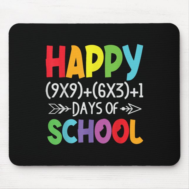 Math Formula 100 Days Of School Gifts Math Teacher Mouse Pad (Front)
