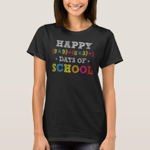 Math Formula 100 Days Of School Kid Boys Girls Te T-Shirt