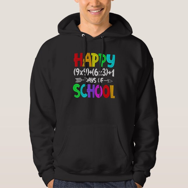 Math Formula 100 Days Of School  Math Teacher 100t Hoodie (Front)