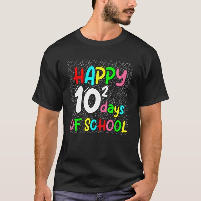 Math Formula 100 Days Of School Math Teachers Stud T-Shirt (Front)