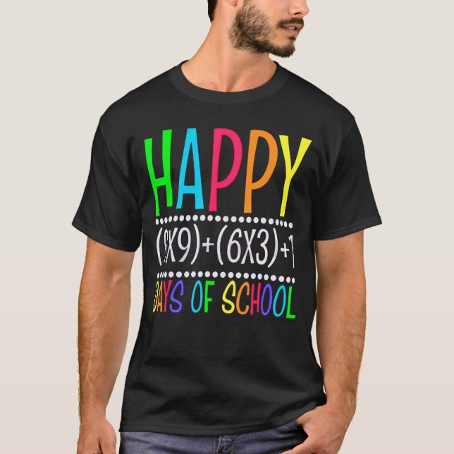 Math Formula 100 Days Of School Shirt Math Teacher (Front)