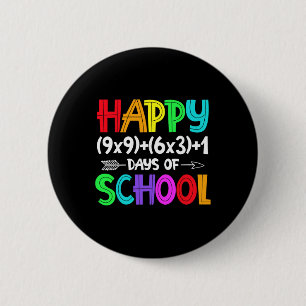 Math Formula 100 Days Of School Shirt Math Teacher 2 Inch Round Button