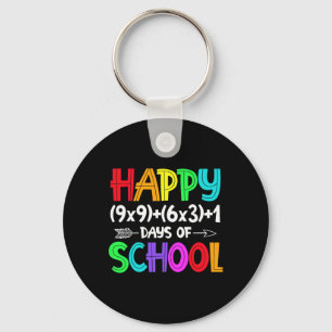 Math Formula 100 Days Of School Shirt Math Teacher Keychain