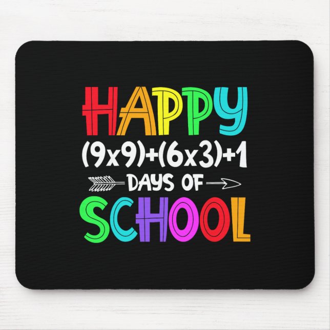 Math Formula 100 Days Of School Shirt Math Teacher Mouse Pad (Front)