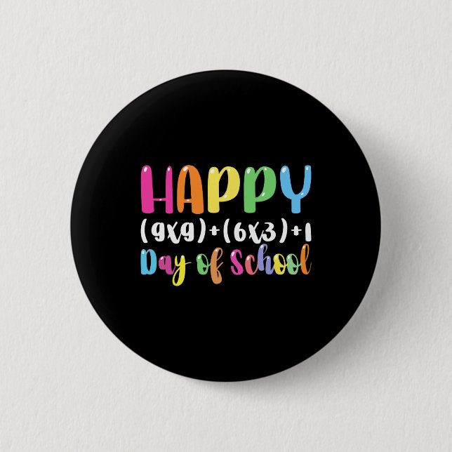 Math Formula 100 Days Of School Teacher Boy Girl  2 Inch Round Button (Front)