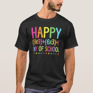 Math Formula 100 Days Of School Teacher Boy Girl T-Shirt