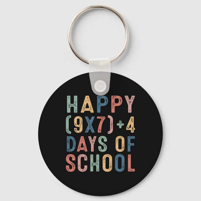 Math Formula 67 Days Of School Funny Math Teacher  Keychain (Front)