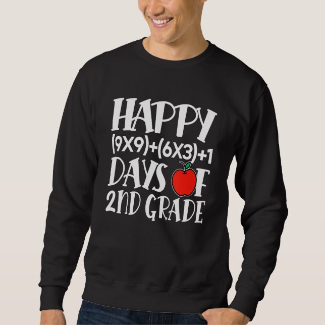 Math Formula Happy 100 Days Of 2nd Grade 100th Day Sweatshirt (Front)