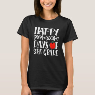 Math Formula Happy 100 Days Of 3rd Grade 100th Day T-Shirt