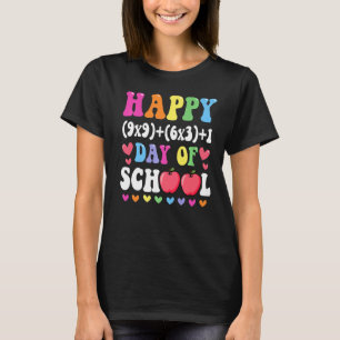 Math Formula Happy 100 Days Of School 100th Day Ma T-Shirt