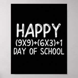 Math Formula Happy 100 Days Of School 100th Day Te Poster