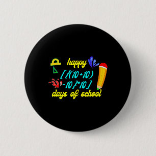 Math Formula Happy 100 Days Of School Funny Math T 2 Inch Round Button